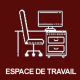 Icone rouge représentant l'organisation de l'espace de travail avec TRAPEC